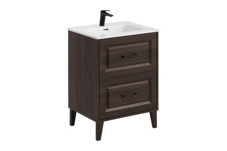 Produse - Furniture set 60cm with a cabin basin GO and a washbasin tap Dorothy Ristretto SET-DOR 60CM GO NB COMAD