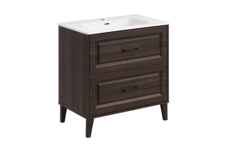 Produse - Set Mobilier Baie Dorothy Ristretto 80 cm, Stejar Ristretto, Fronturi 3D Texturate - COMAD