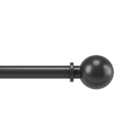 Produse - Galerie pentru Perdele Extensibilă Bolas 383x11x10 cm, Oțel Negru Mat - Umbra