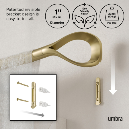 Galerie pentru Perdele Loop 1, Auriu - Umbra [5]