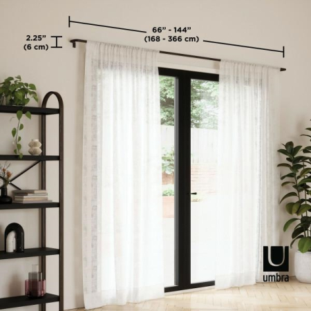 Galerie pentru Perdele Twilight 168x5x9 cm, Metal Negru Mat - Umbra [8]