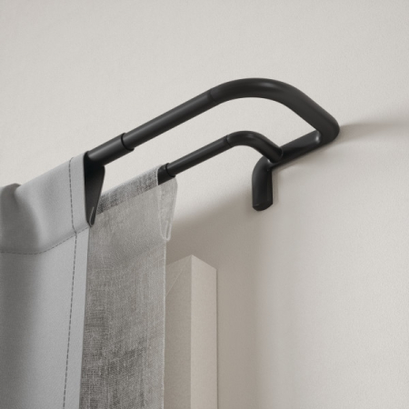 Galerie pentru Perdele Twilight Double 168x6x13 cm, Metal Negru Mat - Umbra [3]