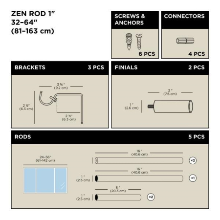 Galerie pentru Perdele Zen, Metal Negru Finisaj Ecologic - Umbra [7]