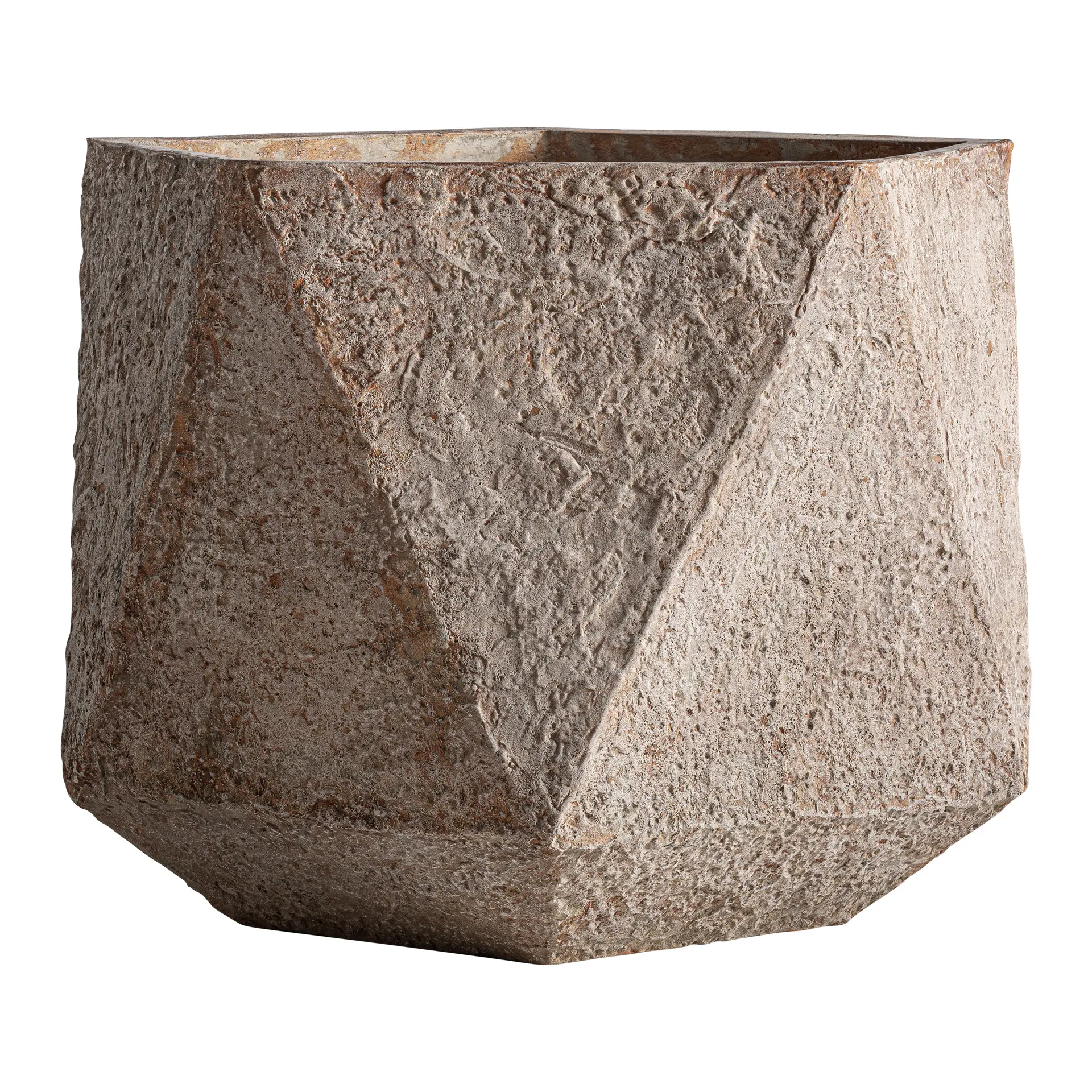 Produse - Ghiveci Cahuzac din Fibra de Sticlă și Beton Gri, 99x99x82cm, VicalHome 38377 VicalHome 38377