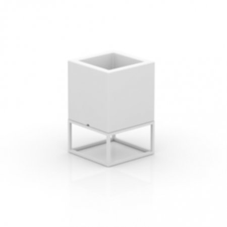 Produse - Ghiveci de flori pentru masa LED Vela Nano 18x18x28 cm cu picioare metalice, 54043A - Vondom