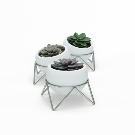 Ghiveci Decorativ Potsy 14x12x14 cm, Alb Mat - Umbra [1]