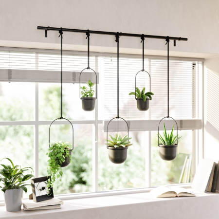 Ghiveci Decorativ din Polipropylenu cu Recyklingu Negru, 94x18x137cm, Umbra 1018086-040 [2]