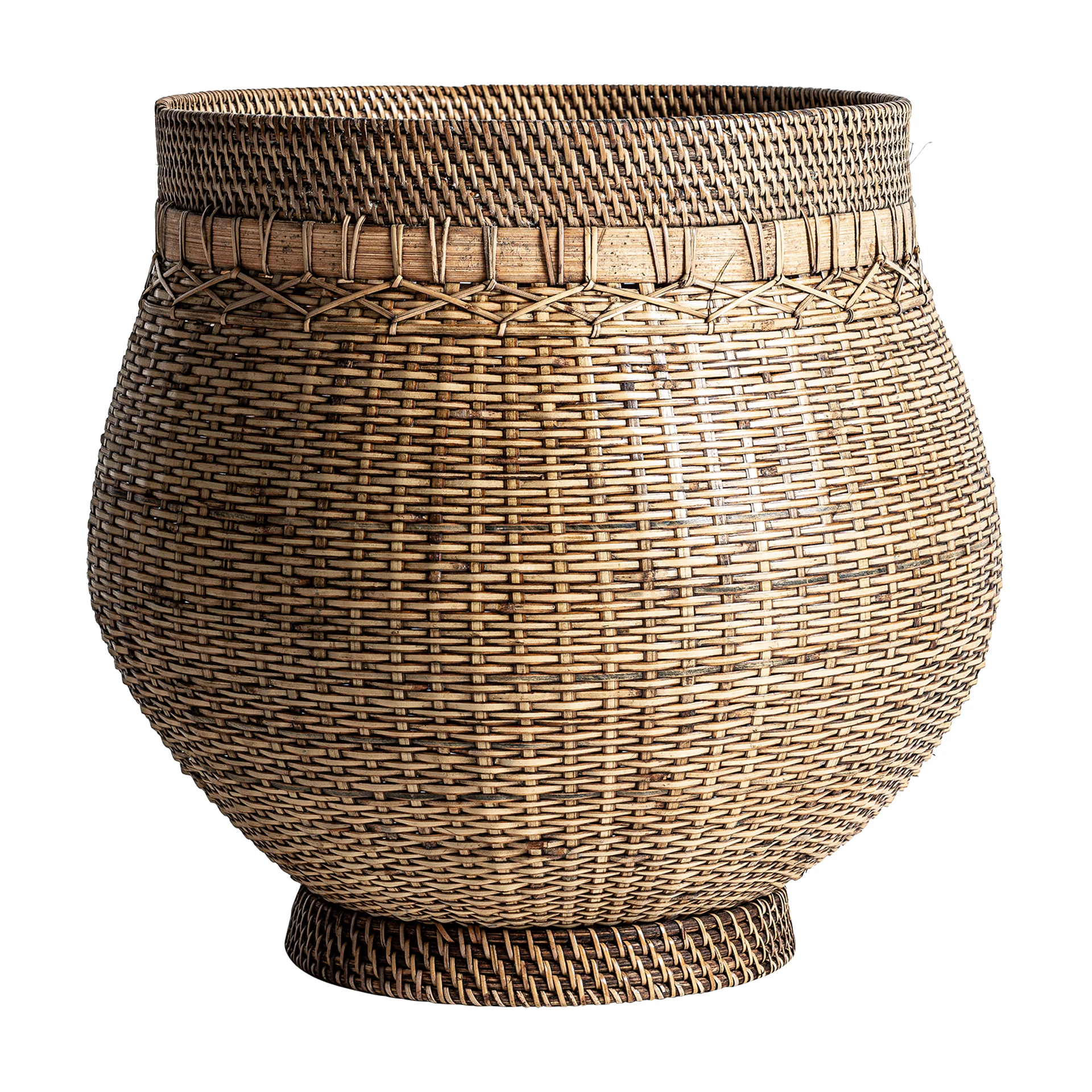 Ghiveci Decorativ din Ratan, Maro, 42x42x37 cm, Stil Boho - VicalHome 34244 [3]