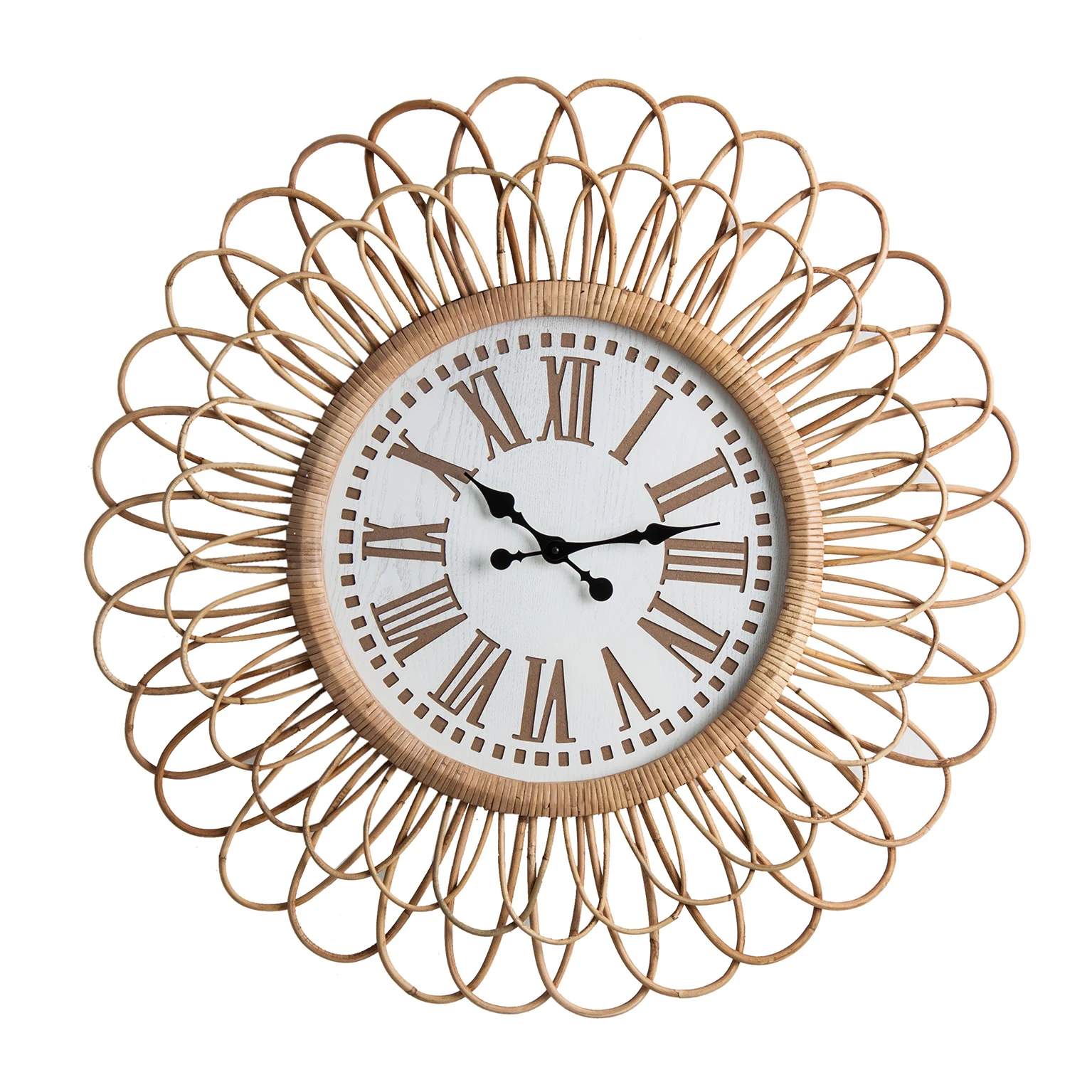 Ghiveci Decorativ din Ratan si Lemn Mdf, Maro, 80x4x80 cm, Stil Contemporan - VicalHome 27307 [3]