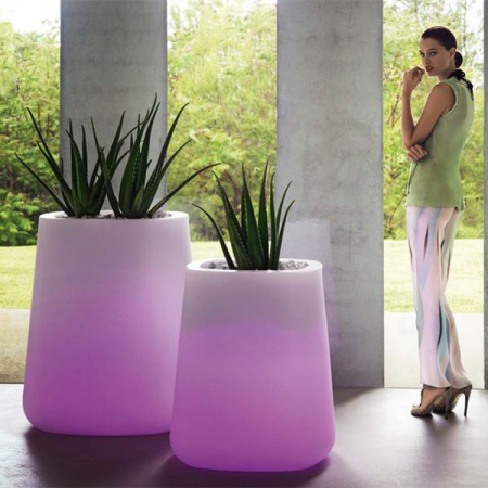 Ghiveci decorativ inalt patrat Ulm High Square 61x61x75 cm cu iluminare LED RGBW, 42212A - Vondom [4]
