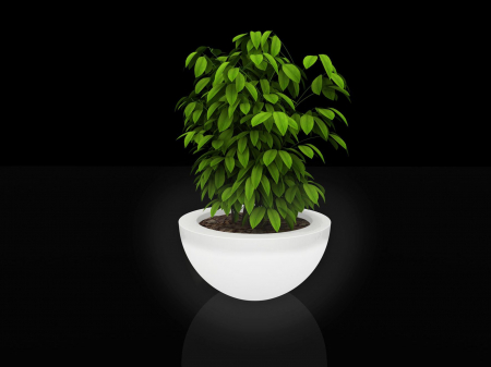 Ghiveci flori decorativ gradina LED Sfera Ø60x30 forma semisferica, design modern, 43860A - Vondom [4]
