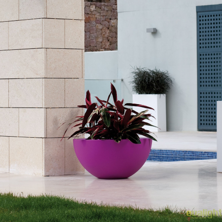 Ghiveci flori decorativ gradina LED Sfera Ø60x30 forma semisferica, design modern, 43860A - Vondom [3]