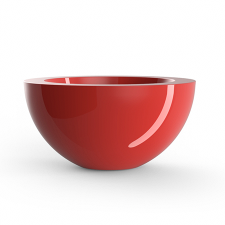 Produse - Ghiveci flori decorativ gradina LED Sfera Ø80x40 forma semisferica, design modern, 43880A - Vondom