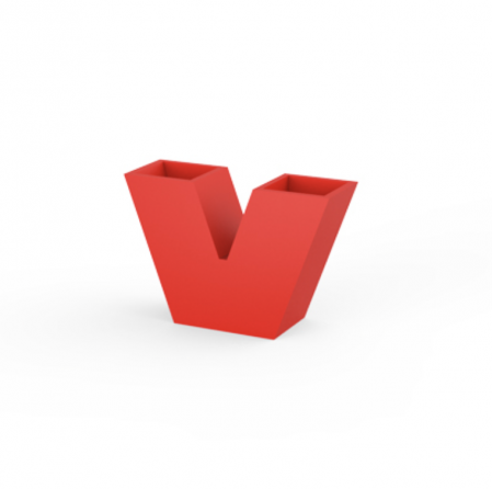 Vondom - Ghiveci flori decorativ LED Uve 10x30x20 cm in forma de „V”, 43310A - Vondom