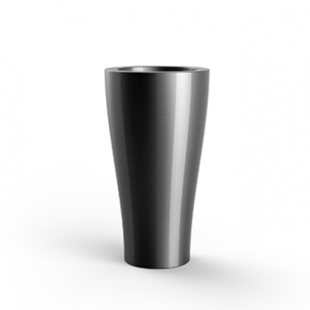 Ghivece/jardiniere gradina simple & cu iluminare LED - Ghiveci flori inalt LED Curved Ø18x36 cm design modern, 42118A - Vondom