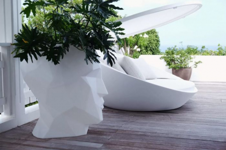 Ghiveci flori LED Adan Planter 49x68x70 cm, forma sculptura fata geometrica, 49060A - Vondom [10]