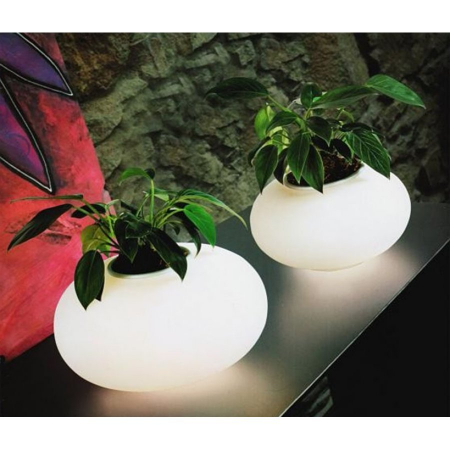 Ghiveci flori tip lampa alb Ø 48 cm Usha, design modern, metal/sticla, AZ 0185 - Azzardo [2]