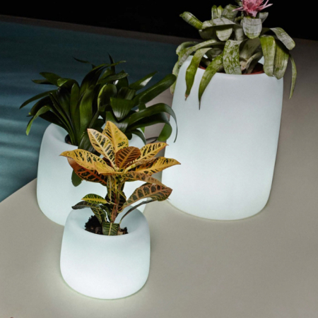 Ghiveci gradina decorativ inalt LED Organic High Round Ø42x57 cm, design modern, 42315A - Vondom [7]