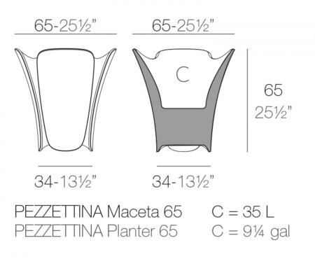 Ghiveci gradina iluminare LED Pezzettina 65x65x65 cm, design modern, 56007A - Vondom [3]