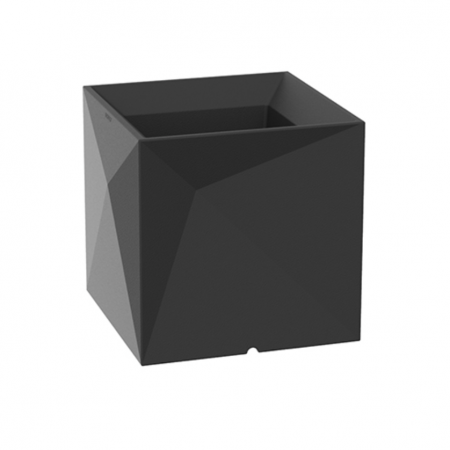 Ghivece/jardiniere gradina simple & cu iluminare LED - Ghiveci gradina patrat LED Faz 40x40 cm, design modern forme geometrice, 54175A - Vondom