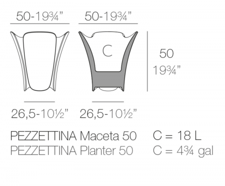 Ghiveci gradina LED Pezzettina 50x50x50 cm, design modern, 56006A - Vondom [4]