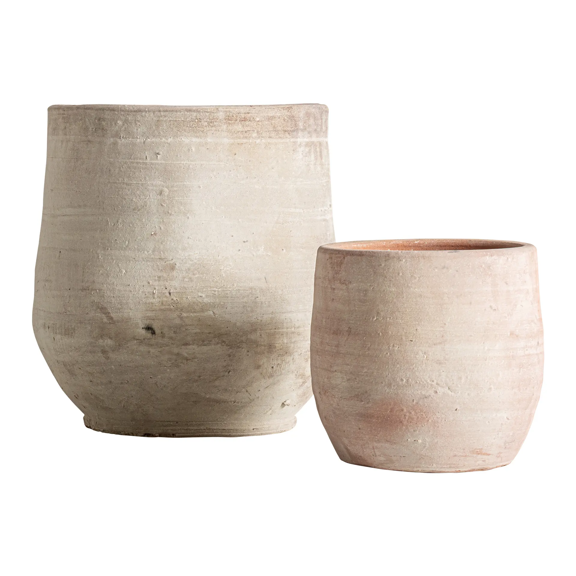 Produse - Ghiveci Klam (Set de 2) din Lut Bej, 45x45x50cm, Set de 2, VicalHome 39126 VicalHome 39126