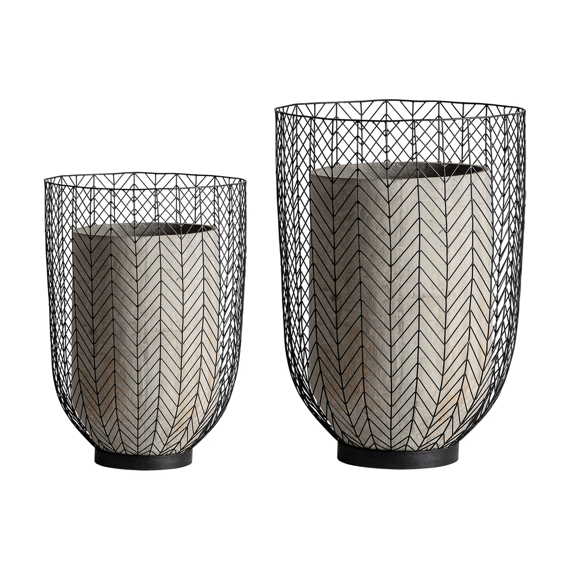 GHIVECI METALIC PLISAT PENTRU PLANTE (SET DE 2) VicalHome 28604 [1]