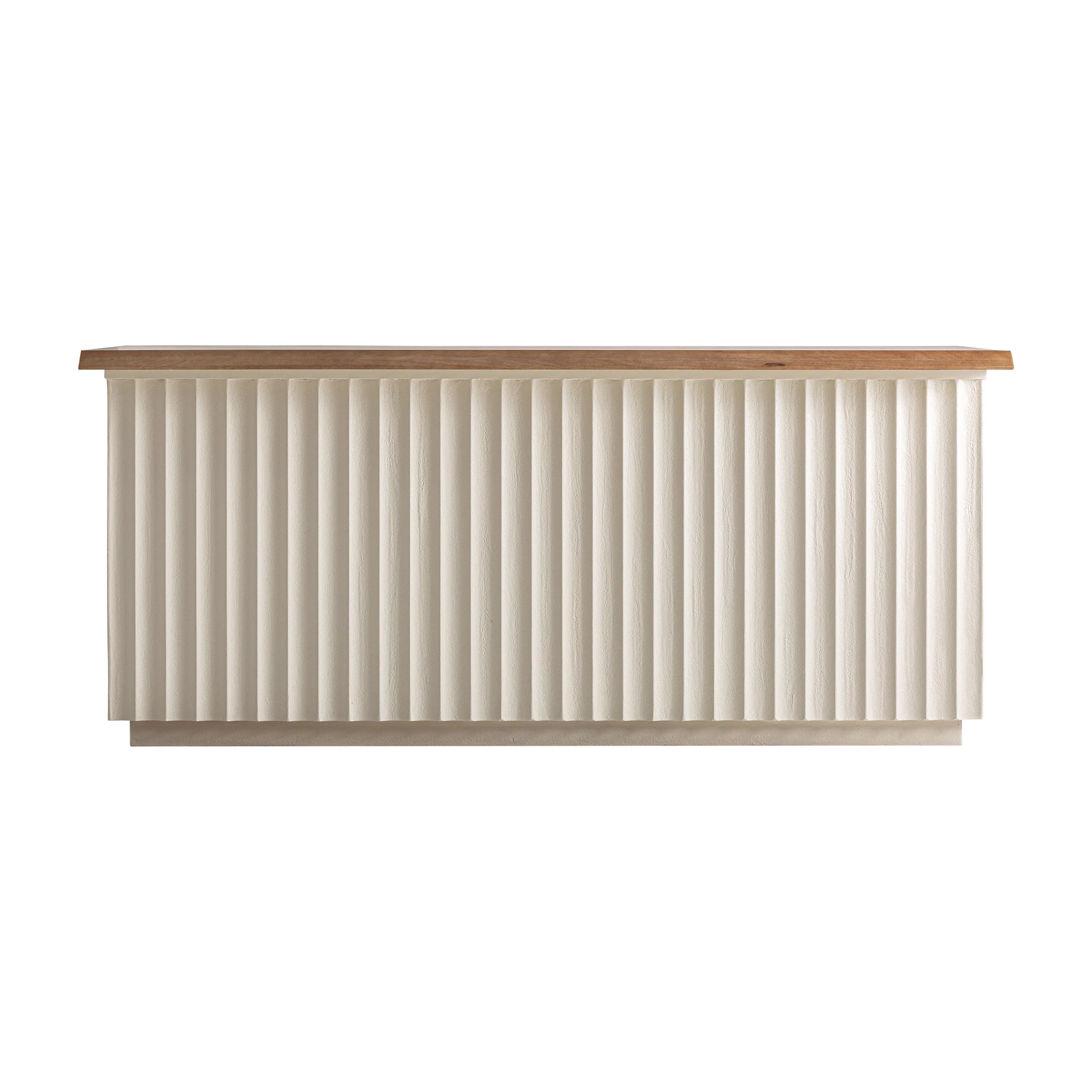 Produse - Guipy Bar Counter, Alb/Maro, 240x86x106 cm - VicalHome 37080