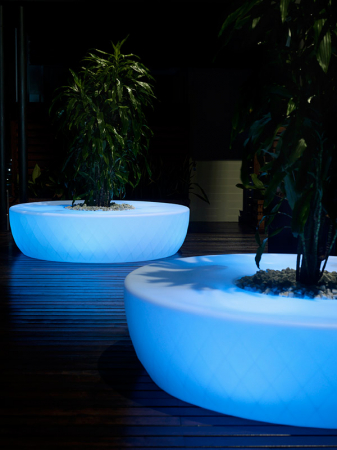Insula rotunda LED Vases Island Ø178 cm cu ghiveci flori integrat, 47178A - Vondom [2]
