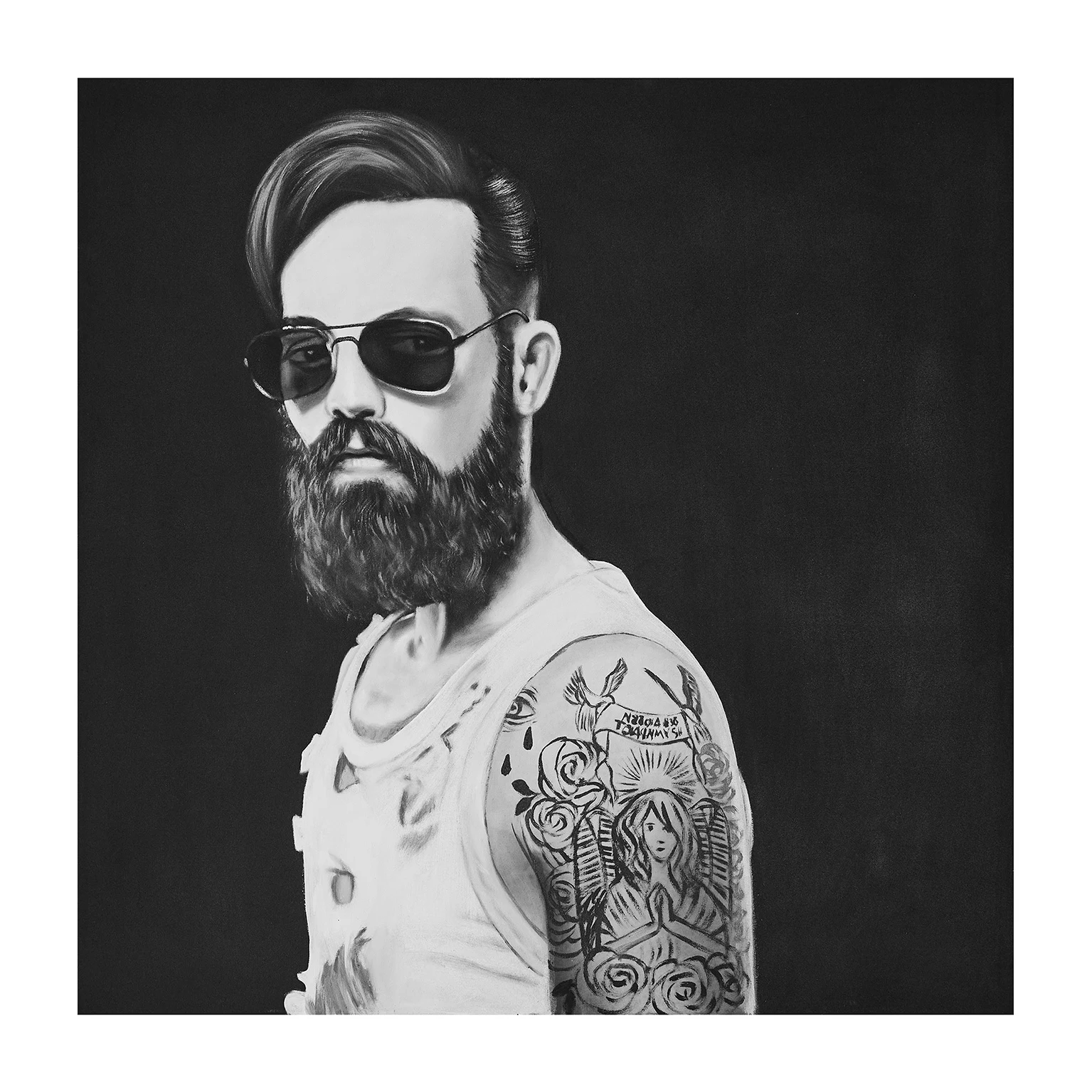 Jan Canvas, Alb, 120x4x120 cm - VicalHome 31045 [1]