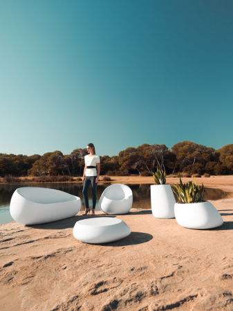 Jardiniera decorativa gradina/terasa Stone 105x84x120 cm cu iluminare LED RGBW, 55011L - Vondom [4]