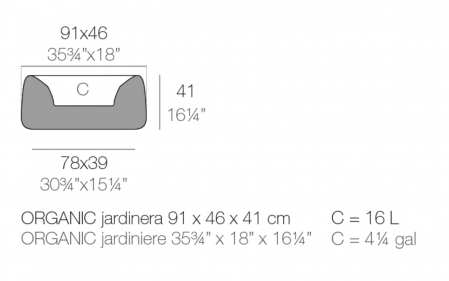 Jardiniera decorativa LED gradina Organic 90x45x39 cm, design modern, 42318A - Vondom [2]