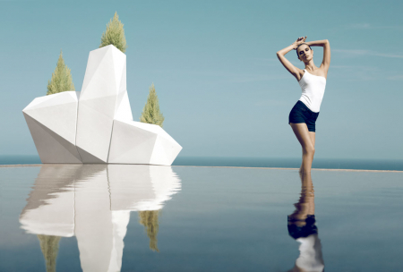 Jardiniera decorativa LED RGBW gradina/piscina Faz 66x55x70 cm, design modern, 54021A - Vondom [5]