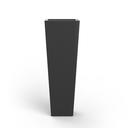 Ghivece/jardiniere gradina simple & cu iluminare LED - Jardiniera inalta patrata cu iluminare LED High Square Cone 35x35x100 cm, design minimalist, 41235A - Vondom