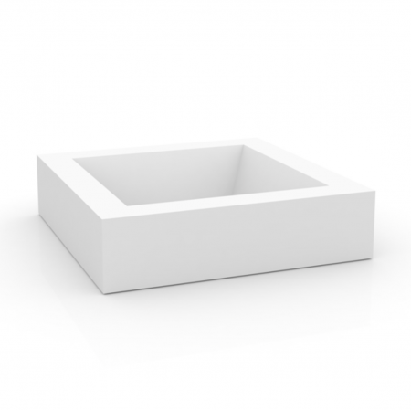 Produse - Jardiniera joasa LED Land 120x120x30 cm forma patrata, design modern, 43912A - Vondom