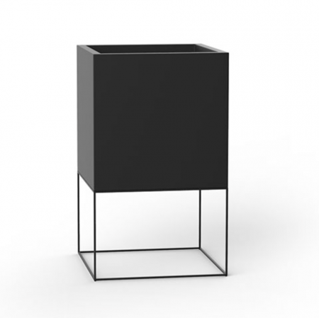 Ghivece/jardiniere gradina simple & cu iluminare LED - Jardiniera LED cu picioare metalice Vela Cube 60x60x100 cm, 54042A - Vondom