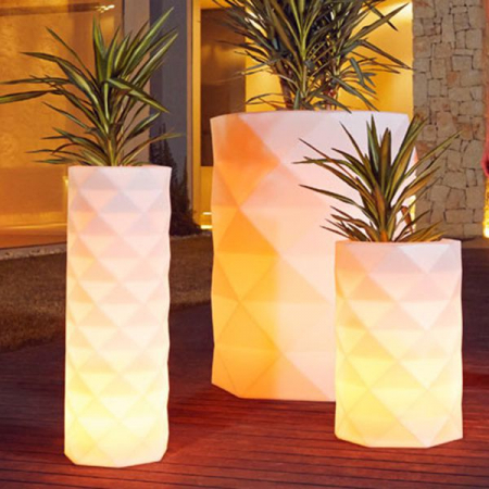 Jardiniera rotunda decorativa cu iluminare LED Marquis Ø80x100 cm, forme geometrice, 47085A - Vondom [9]