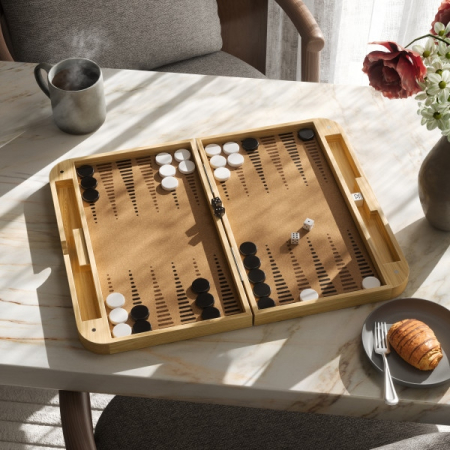 Joc Strategic Backgammon 24x5x37 cm, Lemn de Frasin - Umbra [10]