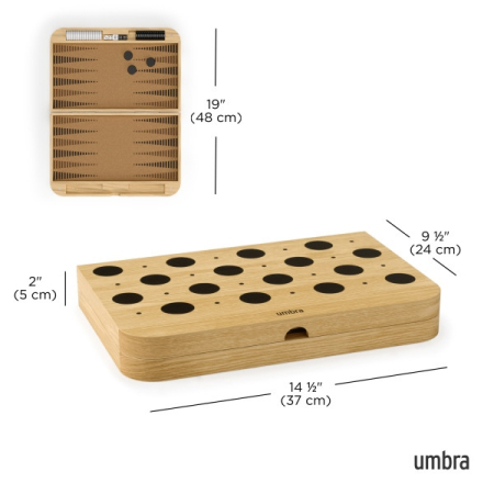 Joc Strategic Backgammon 24x5x37 cm, Lemn de Frasin - Umbra [9]