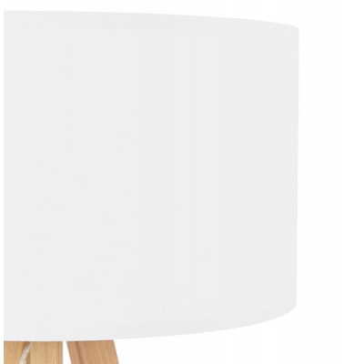 Lampa masa alba Osku 64,5 cm stil scandinav, abajur material / picioare lemn masiv, TL00210WHNA - Kokoon [7]