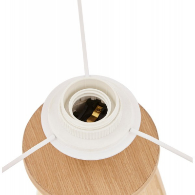Lampa masa alba Osku 64,5 cm stil scandinav, abajur material / picioare lemn masiv, TL00210WHNA - Kokoon [3]