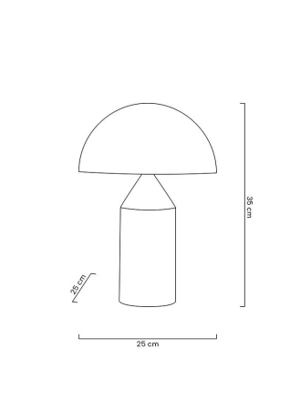 Lampă de Birou Fungo 25x25x35 cm, Metal Auriu Alamă - Moosee [1]
