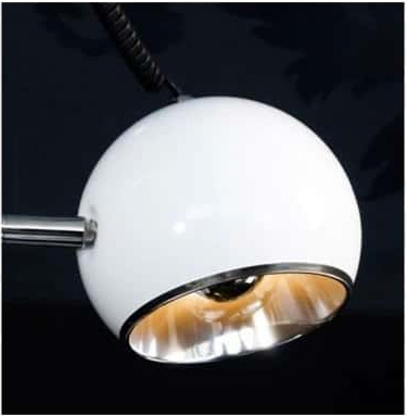Lampa birou inaltime reglabila Eloise glob alb, suport metal crom, TL00040WH - Kokoon [1]