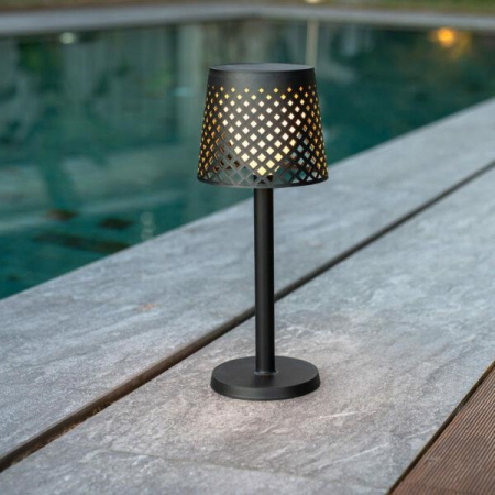 Lampă de Grădină Greta Solar 20x20x80 cm, Material din Reciclare Oceanică Negru, Protecție IP65 - New Garden [3]