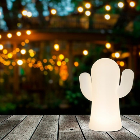 Produse - Lampă de Grădină Panchito 16,5x9,7x20,6 cm, Polietilen Alb, Protecție IP43 - New Garden