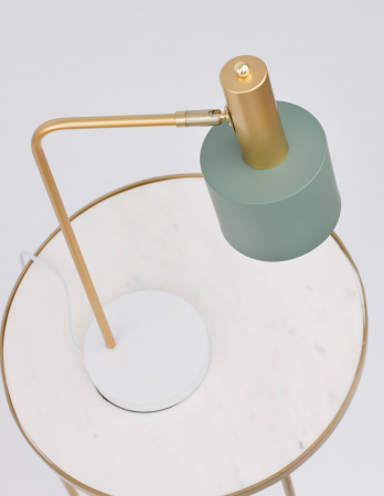 Lampa de masă alba/verde menta Mesha, din metal, 9426652 - Novaluce [2]