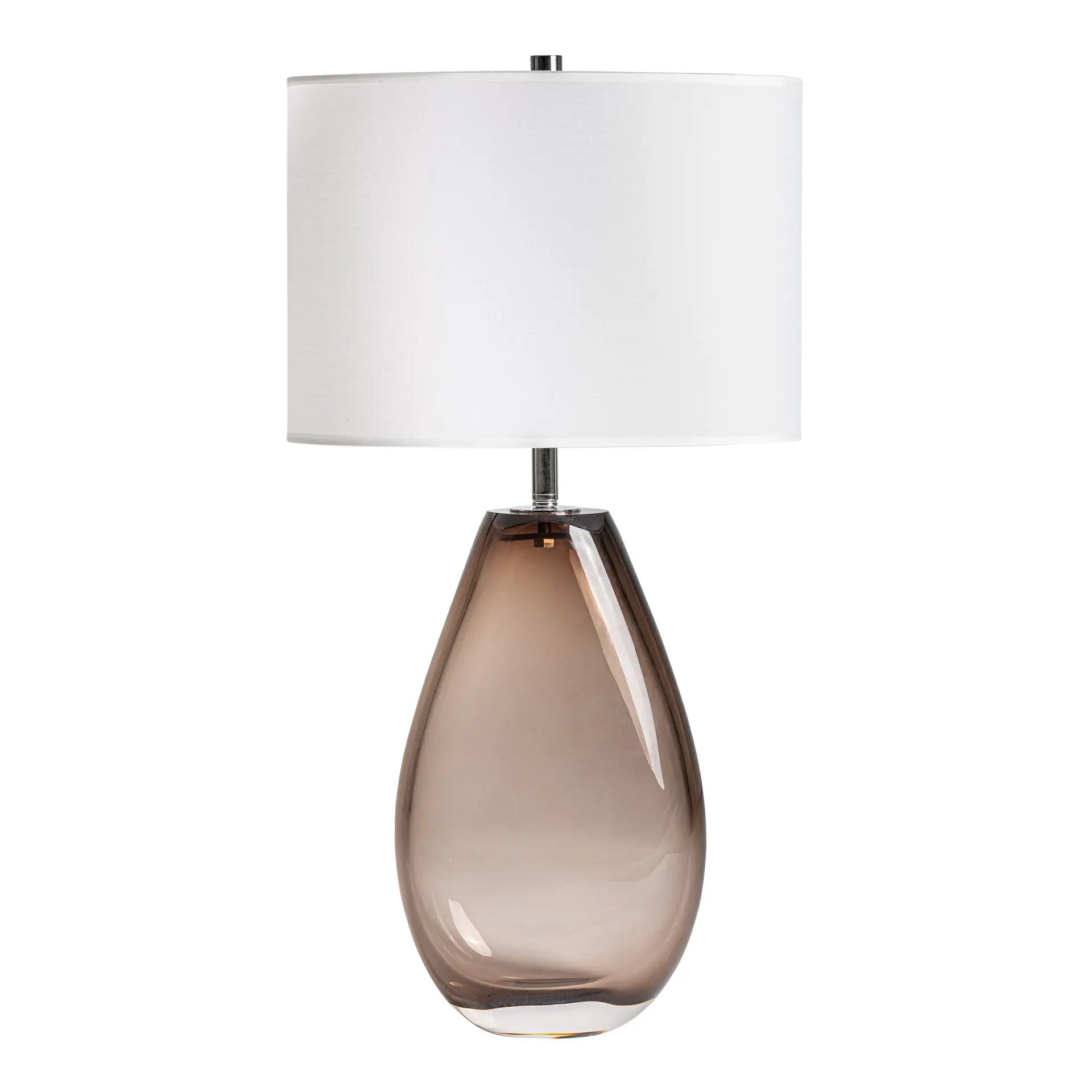 Produse - Lampa de Masa 35x24x63 cm, Cristal și Bumbac Maro - VicalHome VicalHome 39070