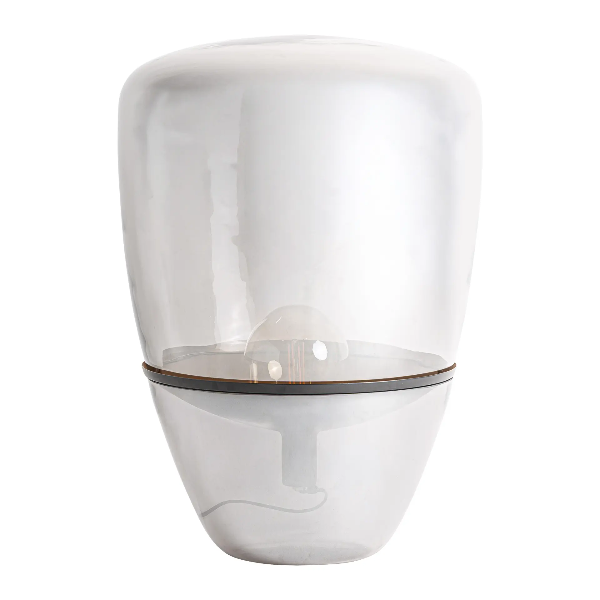Iluminat - Lampa de Masa 42x42x62 cm, Sticlă și Fier Gri - VicalHome VicalHome 38969