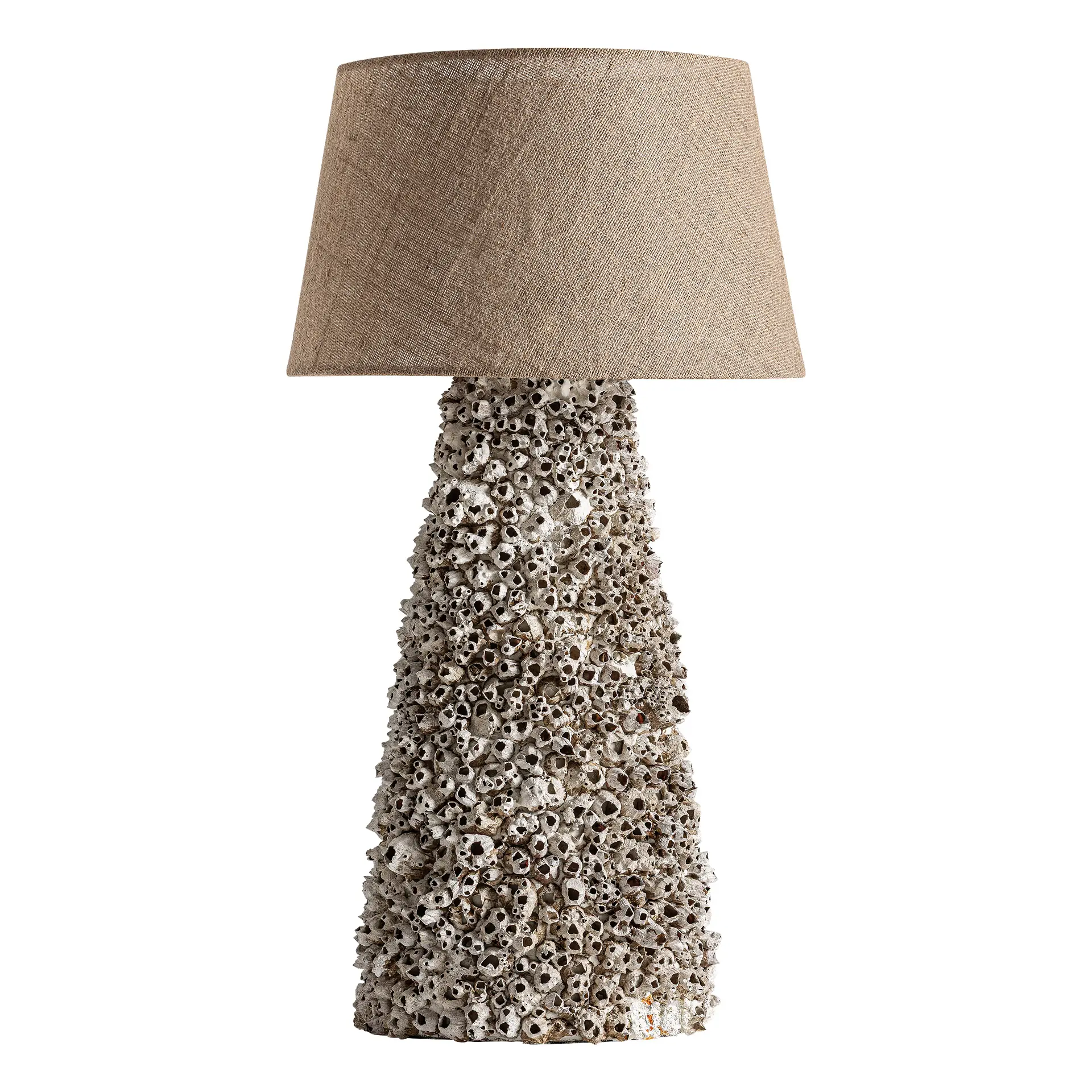 Veioze - Lampa de Masa 50x50x96 cm, Scoica și Iuta Alb-Crem - VicalHome VicalHome 38643
