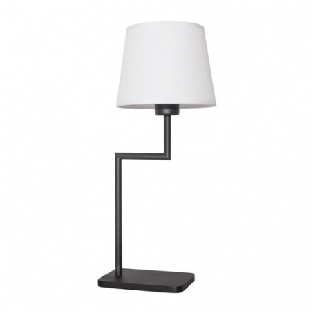 Veioze - Lampa de masa alb-negru Eduaro, baza metalica, abajur textil, 50 cm, 9919152 - Novaluce